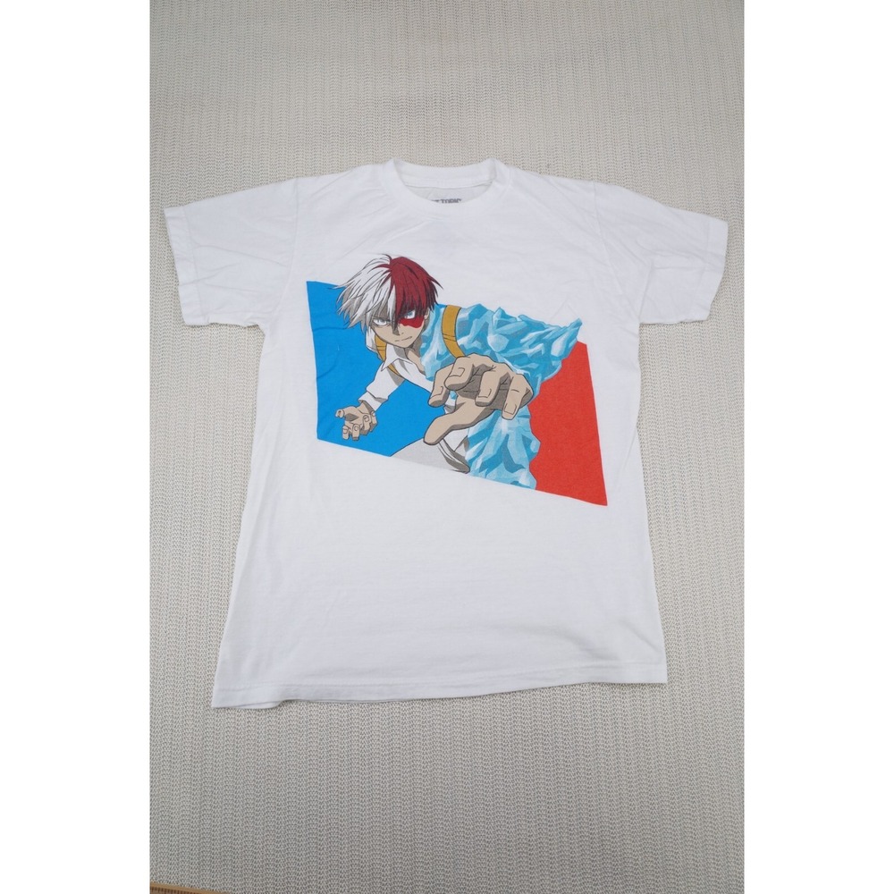 Hot Topic My Hero Academia Shirt Adult Mens Small White Graphic Cotton